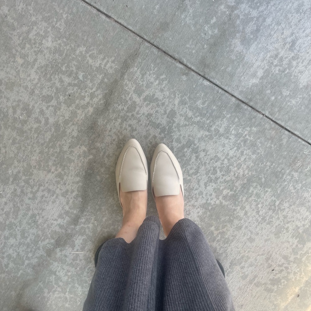 Madewell Frances skimmer mule white Size 6